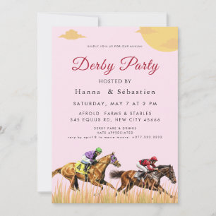 Invitation personnalisée pour course de chevaux éq