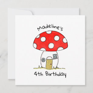 Invitation personnalisée pour enfants Toadstool