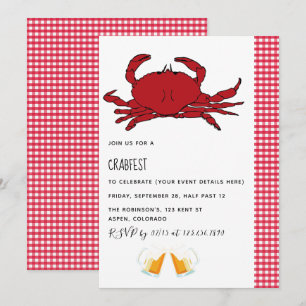 Invitation personnalisée pour la fête Crabfest