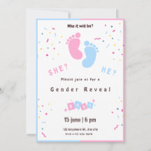 Invitation personnalisée pour la révélation de gen