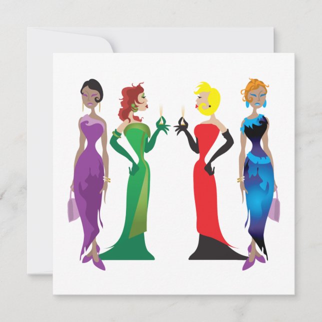 Invitation personnalisée pour la soirée des dames (Devant)