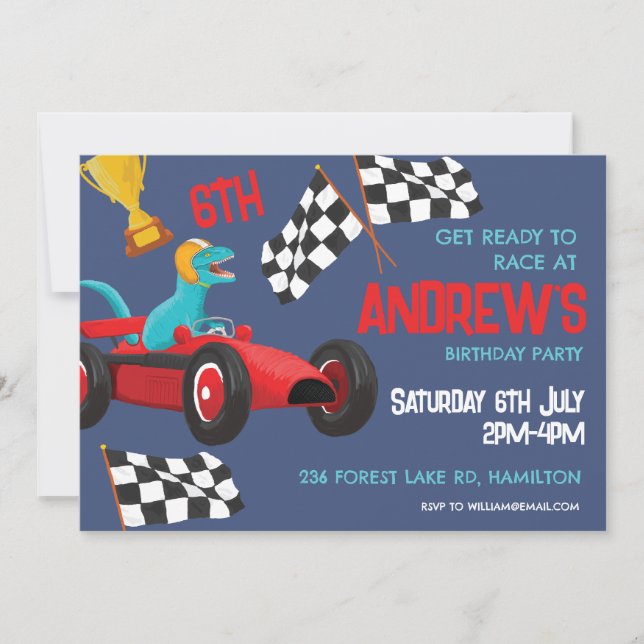 Invitation personnalisée pour l'anniversaire des e (Devant)