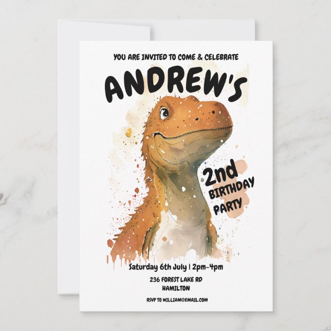 Invitation personnalisée pour l'anniversaire des e (Devant)