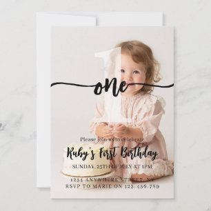 Invitation personnalisée pour le premier anniversa