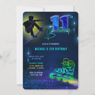 Invitation personnalisée pour les 11 ans d'un garç