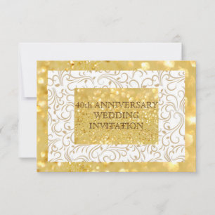 Invitation personnalisée pour les 40 ans de mariag