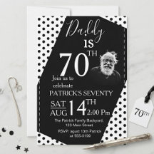 Invitation personnalisée pour les 70 ans de Papa a