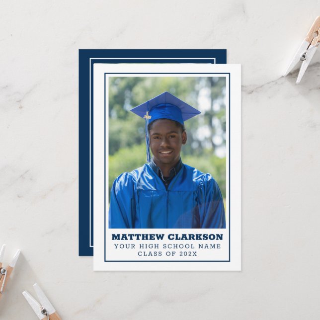 Invitation personnalisée pour les diplômés (Devant/Arrière en situation)