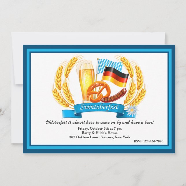 Invitation personnalisée pour les ingrédients de l (Devant)