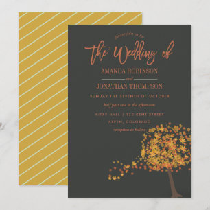 Invitation personnalisée pour mariage d'automne
