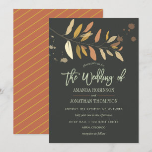 Invitation personnalisée pour mariage d'automne