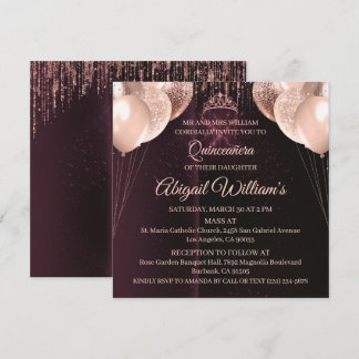 Invitation personnalisée pour Quinceañera | Mis Qu