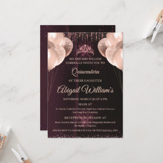 Invitation personnalisée pour Quinceañera | Mis Qu