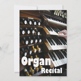Invitation personnalisée pour récital d'orgue | Or