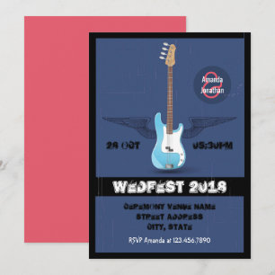 Invitation personnalisée pour un mariage Rock and