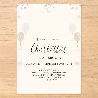 Invitation personnalisée pour une baby shower fill