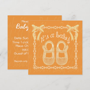 Invitation personnalisée pour une baby shower unis