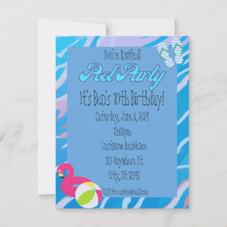 Invitation personnalisée pour une fête au bord de 