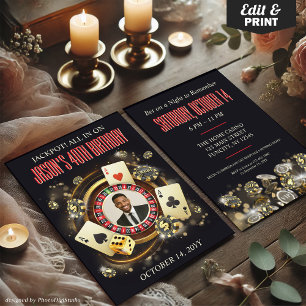 Invitation personnalisée pour une fête d'anniversa