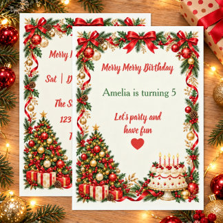 Invitation personnalisée pour une fête d'anniversa