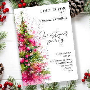 Invitation personnalisée pour une fête de Noël ave