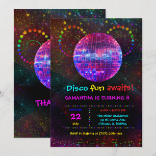 Invitation personnalisée pour une soirée disco - C