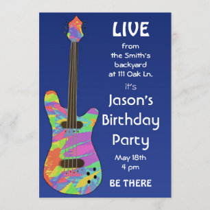 Invitation personnalisée Retro Concert Poster