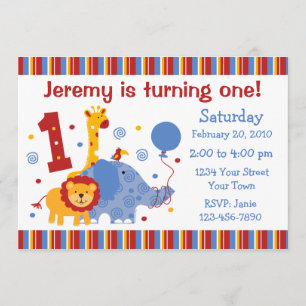 Invitation personnalisée Safari 1er anniversaire