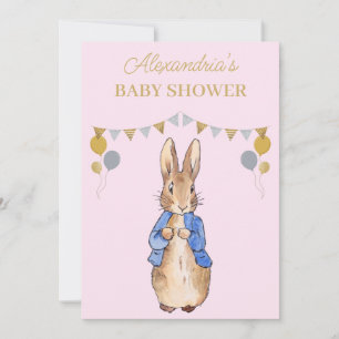 Invitation Personnaliser Baby Shower lapin classique