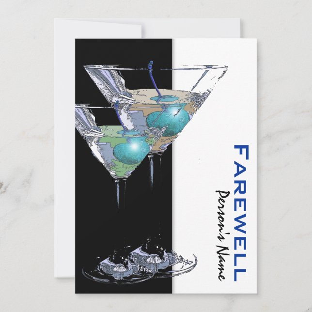 Invitation PERSONNALISER d'adieu de la retraite (Devant)