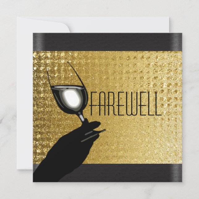 Invitation PERSONNALISER d'adieu de la retraite (Devant)