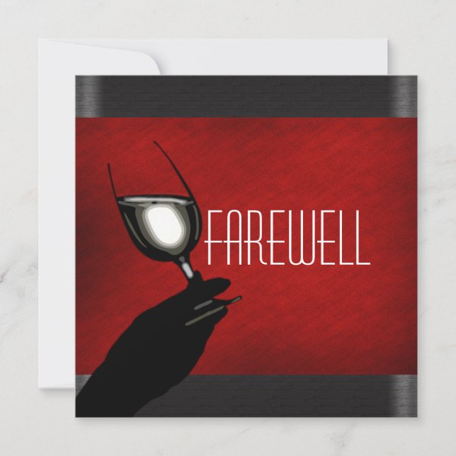 Invitation PERSONNALISER d'adieu réservée de partie de (Devant)