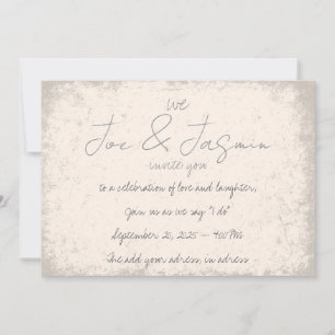 Invitation Personnaliser dans un mariage de filtre vintage