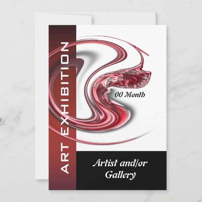 Invitation PERSONNALISER de bijouterie de la galerie d'art (Devant)