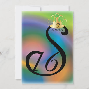Invitation Personnaliser de couronnement de l'Sweet sixteen S