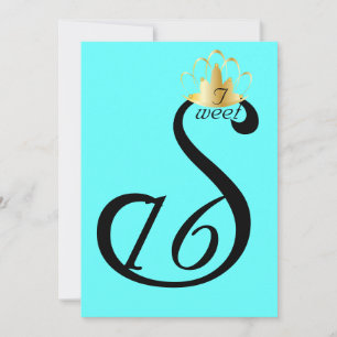Invitation Personnaliser de couronnement de l'Sweet sixteen S