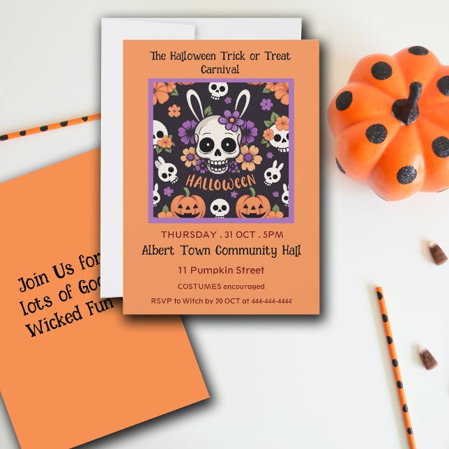 Invitation Personnaliser de la fête d'Halloween (Créateur téléchargé)