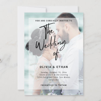 Invitation Personnaliser de Mariage photo de superposition mo