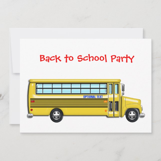 Invitation PERSONNALISER de retour à la fête scolaire (Devant)