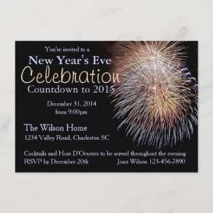 Invitation Personnaliser d'invitation Fireworks pour votre év