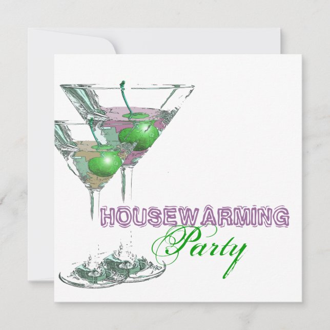 Invitation PERSONNALISER élégante de cocktail de dîner (Devant)