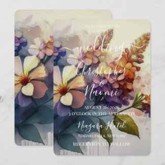 Invitation PERSONNALISER : Fleurs Vintage