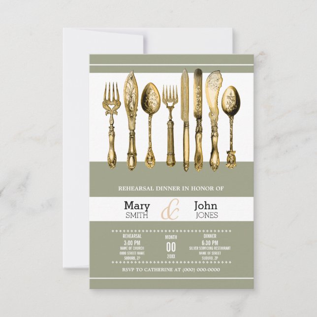 Invitation PERSONNALISER LE Dîner (Devant)