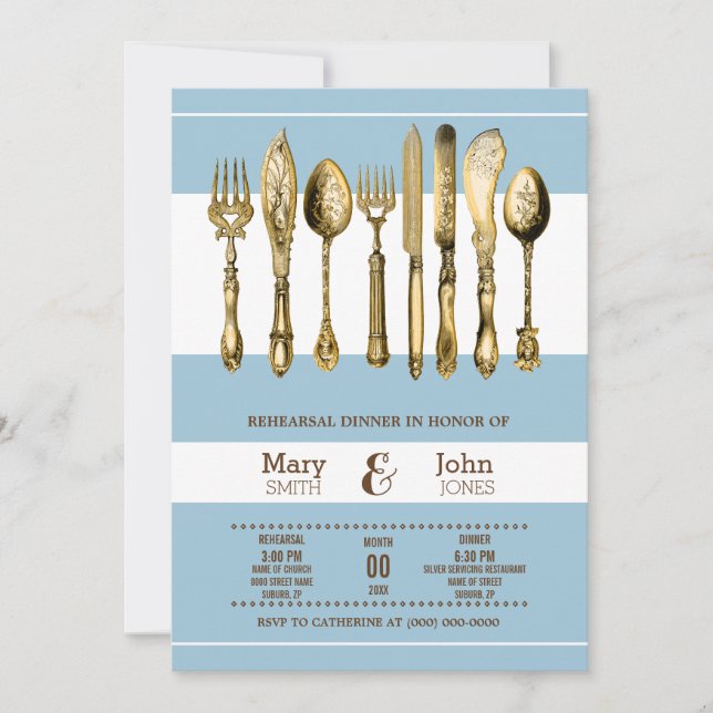 Invitation PERSONNALISER LE Dîner (Devant)