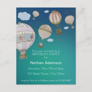 Invitation Personnaliser les ballons Whimsical Hot Air