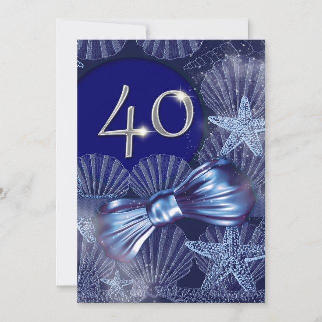 Invitation PERSONNALISER majeure de la fête du 40e anniversai (Devant)