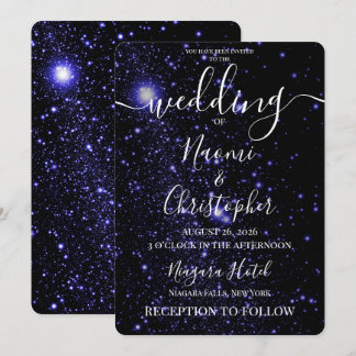 Invitation Personnaliser : Mariage aux Lumières Indigo