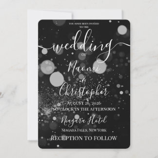 Invitation Personnaliser : Mariage Bokeh Blizzard