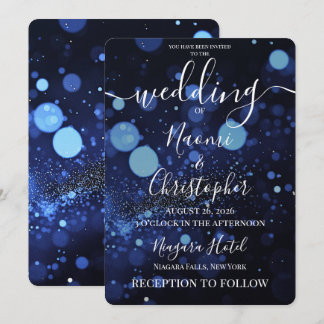 Invitation Personnaliser : Mariage Bokeh Blizzard