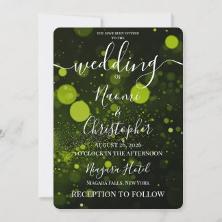 Invitation Personnaliser : Mariage Bokeh Blizzard